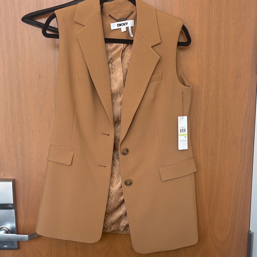 DKNY Men's Brown Suit Vest